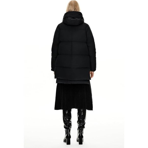 Women's Orolay Thickened Down Jacket Black Hooded Size Large /301 - Picture 4 of 10